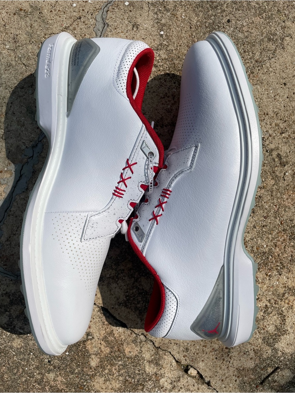 Jordan ADG 5 White Fire Red Golf Shoes